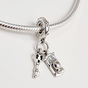Pandora Disney Alice in Wonderland Key and Door Knob Dangle Charm